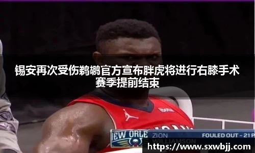 锡安再次受伤鹈鹕官方宣布胖虎将进行右膝手术赛季提前结束